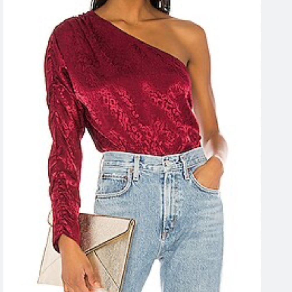 REVOLVE Serena Bodysuit in Currant Red House of Harlow 1960 medium